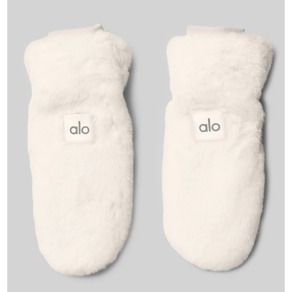 Alo Faux Fur Mittens
